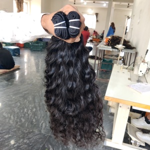 ผมต่อแบบดิบผมอินเดียไม่ผ่านกระบวนการธรรมชาติเวียดนามมัดผมทรงหลวม - Product Image 3