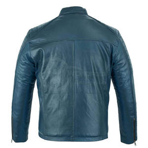 Durable Stylish Comfortable Stand Collar Genuine Leather <b>Jacket</b> <b>Men</b> Women Size 3XL All Winter Fit High Street - Product Image 2