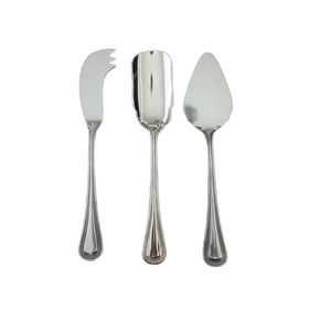 Juego de cuchillos para queso de acero inoxidable de 3 piezas de lujo más vendidos, logotipo personalizado, recién llegado, uso doméstico, vajilla de Metal de bambú, utensilios de cocina - Product Image 5