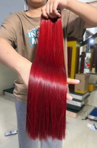 Lots de Cheveux Humains Bruts 100% Vietnamiens en Gros, Lisses et Soyeux, Double Trame, Tissage à la Machine, Extensions de Cheveux Roux Naturels - Product Image 4