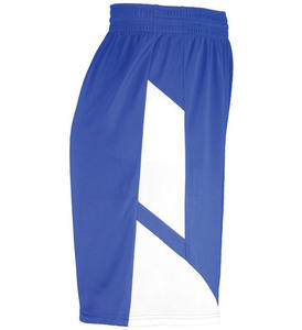 Short de basket-ball d'été en gros, maille fine et respirante avec motif d'impression à chaud, fermeture à cordon de serrage à la taille moyenne - Product Image 3