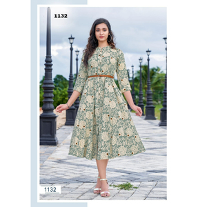 High on Demand Best Selling <b>Top</b> Quality Rayon Printed Kurti Support <b>Indian</b> Exporter and Supplier - Product Image 1