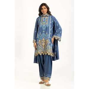 Conjunto de Traje de Pashmina Bordado de 3 Piezas para Mujer IUSTKSD-1220 - Product Image 4