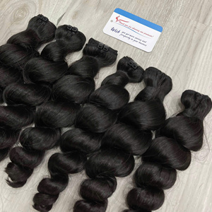 ผมต่อแบบ Remy บริสุทธิ์ผมเรมี่เวียดนามแบบหลวมน้ำหนักคลื่นลึกทอแบบมัดสองชั้น A07 100กรัม - Product Image 4