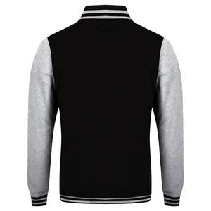 Manga de cuero genuino y mezcla de lana Letterman College Varsity CollegeBaseballjacket para hombres - Product Image 6