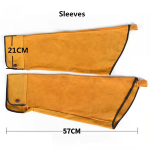 Manches de soudage en cuir fendu de vache résistant à la chaleur Protection contre l'incendie vêtements de travail manches de soudeur de sécurité manches de travail longues anti-coupure - Product Image 4