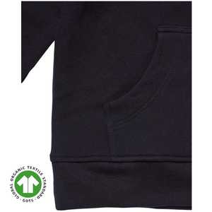 Sweats à capuche pour homme 100% coton Hommes 100% coton bio Pull à capuche en polaire-Noir poids lourd 9 oz, certifié GOTS - Product Image 4
