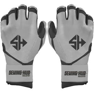 Longue manchette élastique Logo personnalisé en cuir de mouton Cabretta gants de frappe de baseball Softball pour adultes et jeunes - Product Image 1