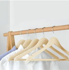 Classic Wood Clothes <b>Hanger</b> for Everyday Clothing for Wardrobe Bathroom Living Room - Product Image 1