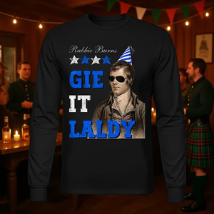 Camiseta promocional de manga larga de Robert Burns Scottish Burns Night Gie It Laldy - Product Image 3