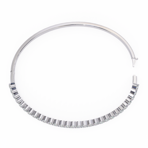 Magnifique bracelet et jonc en or 18 carats avec diamants de laboratoire, accessoire de bijouterie luxueux - Product Image 5