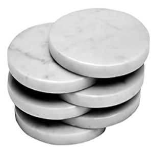 Posavasos de mármol natural de alta calidad al por mayor, posavasos de cerámica de mármol blanco, posavasos de mármol real, tendencia de moda a bajo precio - Product Image 1