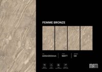 LEXONA FEMME BRONZE Carreaux de grande taille en pierre frittée effet marbre naturel, entièrement émaillés, brillants et résistants à l'usure