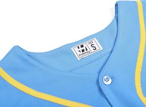 Jersey de béisbol y softbol transpirable de secado rápido para camisetas de béisbol negras de diseño abotonado Unisex para hombres - Product Image 3