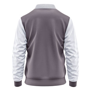 แจ็กเก็ตเบสบอลปักอักษรเลตเตอร์แมนสำหรับผู้ชายผู้หญิงสไตล์ลำลองเสื้อคลุมผ้าแคนวาสแบบเย็บปะติดผ้าแคนวาส - Product Image 6