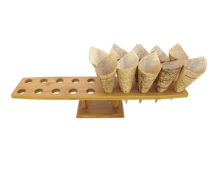 Porte-cône de crème glacée en bois restaurants écologiques traiteur événements décoration de mariage à un prix abordable - Product Image 5
