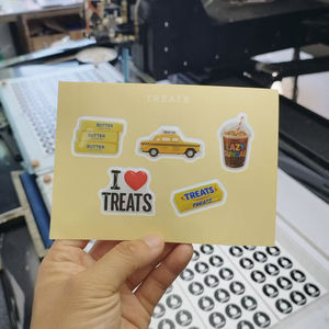 3D Epoxy Resin Sticker Phone <b>case</b> A6 Size Made on Demand Transparent PET <b>Vinyl</b> Waterproof Label Pantone Color Printing - Product Image 3