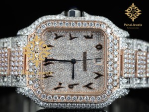 Bracelet pour homme en acier inoxydable avec diamant moissanite de haute qualité, mouvement automatique, style hip-hop glacé, fermoir à boucle - Product Image 2