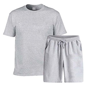 Custom Men's High Street Style Twin Sets-Dos piezas Camisetas y pantalones cortos 100% Algodón Poliéster Tallas grandes para el verano - Product Image 4