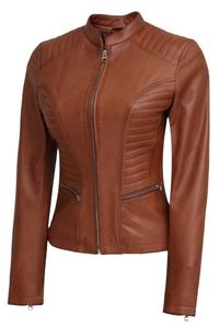 Veste en cuir pour femme marron clair, best-seller, fabriquée par HAIDIII SPORTS 2026 - Product Image 3