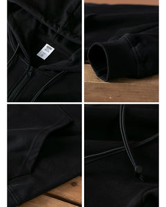 Sweats à capuche en coton pour hommes, vente en gros, sur mesure, pas cher - Product Image 5