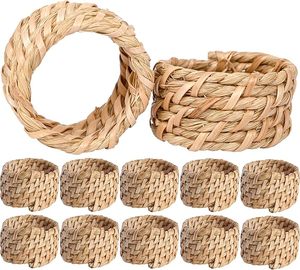 Servilleteros de ratán de estilo costero de 1,5 \ "hechos a mano, decoración de mesa de comedor para bodas y fiestas almacenadas - Product Image 1