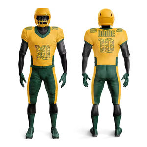 Uniforme de football américain unisexe sur mesure, haute qualité, 100% polyester, imprimé, tissu respirant d'été, antibactérien, plus - Product Image 4