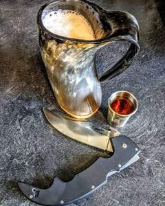 Mug en corne de buffle classique fait à la main pour une utilisation quotidienne de l'eau, mug à eau potable en corne de buffle biologique fait à la main par HAND MADE CRAFT - Product Image 3