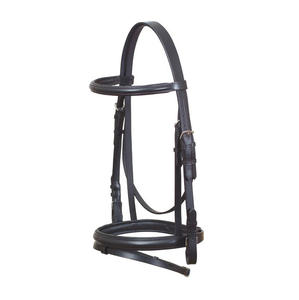 บังเหียนม้าหนังแท้สีดำคุณภาพสูง ขายดี อุปกรณ์ขี่ม้าคุณภาพเยี่ยม ขายส่ง ผลิตในอินเดีย - Product Image 1