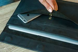 กระเป๋าใส่แล็ปท็อปแบบเรียบ LLS-0107B หนังคอมพิวเตอร์ใหม่ล่าสุด - Product Image 2