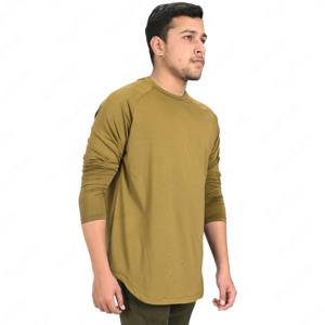 Camiseta térmica de manga larga con estampado personalizado para hombre, camisetas cortas de estilo Hip Hop 100% de algodón para hombre - Product Image 1