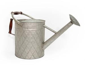 Arrosoir en métal contemporain et élégant double ton blanc et finition dorée pour les amateurs de décoration végétale urbaine - Product Image 6