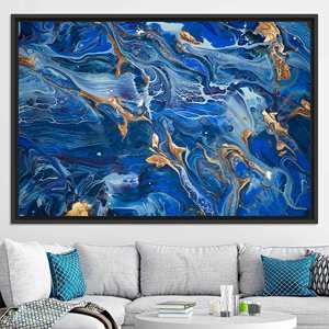 Modern Minimalist Printed Canvas Artwork: Elegant Abstract Design,BLACK <b>FRAMED</b> CANVAS - Product Image 1