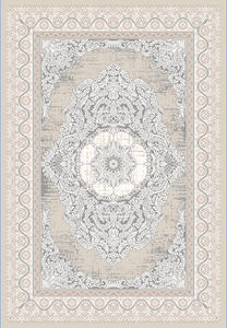 Tapis de salon classique au design médaillon traditionnel, antidérapant, écologique, toucher coton, collection héritage - Product Image 5