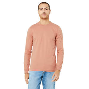 Camiseta unisex de manga larga con cuello redondo clásico plateado: algodón peinado y hilado en anillo 100% Airlume, 32 individuales, 4,2 oz - Product Image 1