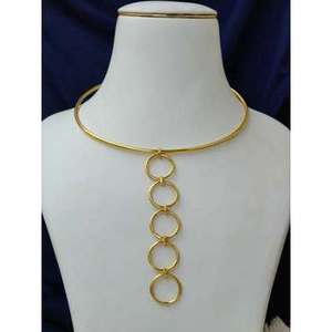 Collar de Cadena con Eslabones Geométricos de Latón Chapado en Oro, Estilo Minimalista, Unisex, para Uso Diario y Fiestas, Personalizable - Product Image 5