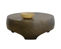 Nouvelle table basse ronde en métal pieds plaqués or meubles de salon Table d'appoint Table d'appoint décorative sont disponibles