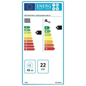 Chaudière à condensation Ariston Genus One 24 kW conforme à la norme ErP pour les systèmes de chauffage et de climatisation domestiques, fonctionne au méthane ou au GPL - Product Image 5