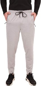 กางเกงวอร์มลำลองผู้ชายราคาดีที่สุด พร้อมโลโก้สั่งทำ น้ำหนักเบา เอวกลาง สีเข้มทรงตรง สไตล์ขายดี มีกระเป๋าซิป - Product Image 2