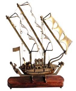 Vintage Metal Sailing Boat Model for <b>Decoration</b> Home Office Table <b>Nautical</b> Ship Showpiece Gift Idea - Product Image 6