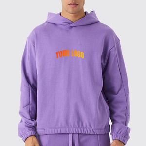 Sweats à capuche surdimensionnés en polaire lourde de haute qualité Logo sérigraphié personnalisé Vêtements d'hiver chauds Sweat à capuche - Product Image 1