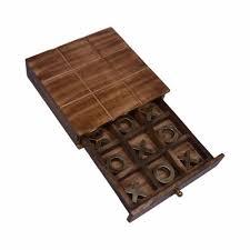 Nouveau design en bois fait à la main zéro jeu de croix look classique en bois tic tac toe jeu - Product Image 3