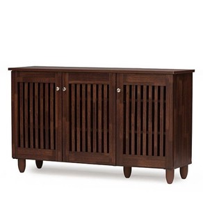 buffet de 3 cajones de madera de teca marrón oscuro - Product Image 1