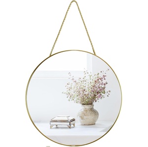 Miroir de maquillage pour chambre de fille avec cadre en métal à nœud, design personnalisable, miroir mural rond décoratif pour salle de bain, salon - Product Image 5