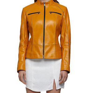 แจ็กเก็ตหนังวัวแท้สำหรับผู้หญิงแจ็กเก็ตหนังวัว100% หนาหลากสีสำหรับงานหนักสไตล์ไม่เหมือนใคร - Product Image 3