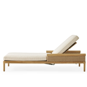 Sillón plegable hecho de madera de teca ecológica, estilo moderno para uso en exteriores, resistente a la intemperie - Product Image 4