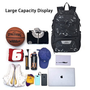 Bolsa de baloncesto de gran capacidad con bolsillos adicionales para equipo y artículos personales Bolsa de baloncesto con logotipo personalizado - Product Image 6