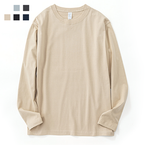 T-shirt uni 100% coton en gros d'usine pour imprimer un t-shirt à manches longues pour hommes - Product Image 1