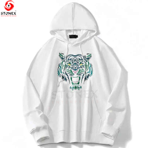 Sweat-shirt à capuche surdimensionné avec motif brodé Offre Spéciale homme Streetwear Hip Hop Sweat à capuche brodé personnalisé - Product Image 2