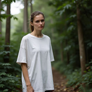 เสื้อยืดครอปแขนสั้นทรงหลวมของผู้หญิงเสื้อสตรีทแวร์พิมพ์ลายโลโก้ตามสั่ง - Product Image 4